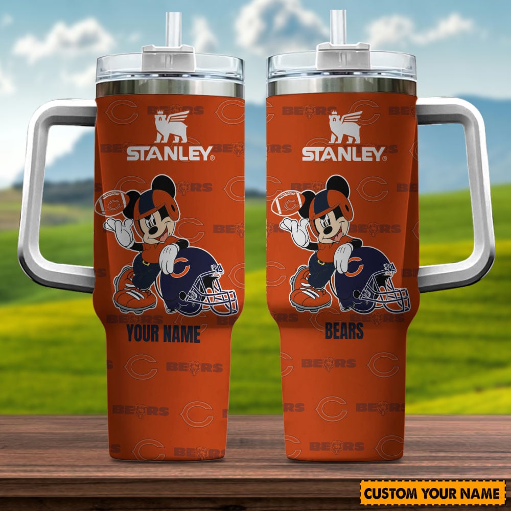 Chicago Bears NFL Mickey Mouse Custom Stanley Cup 40 oz 30 oz Tumbler With HandleTVC230138