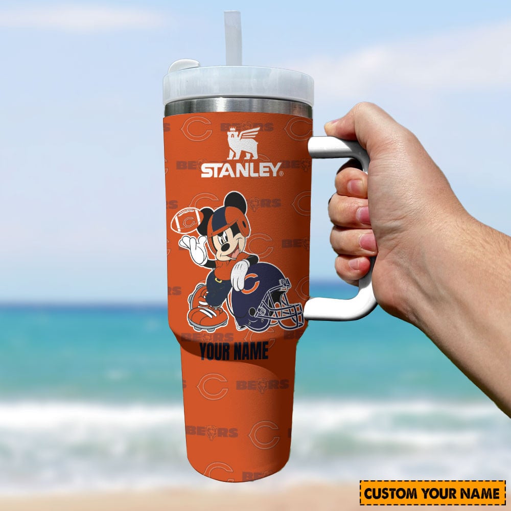 Chicago Bears NFL Mickey Mouse Custom Stanley Cup 40 oz 30 oz Tumbler With HandleTVC230138 - Image 2