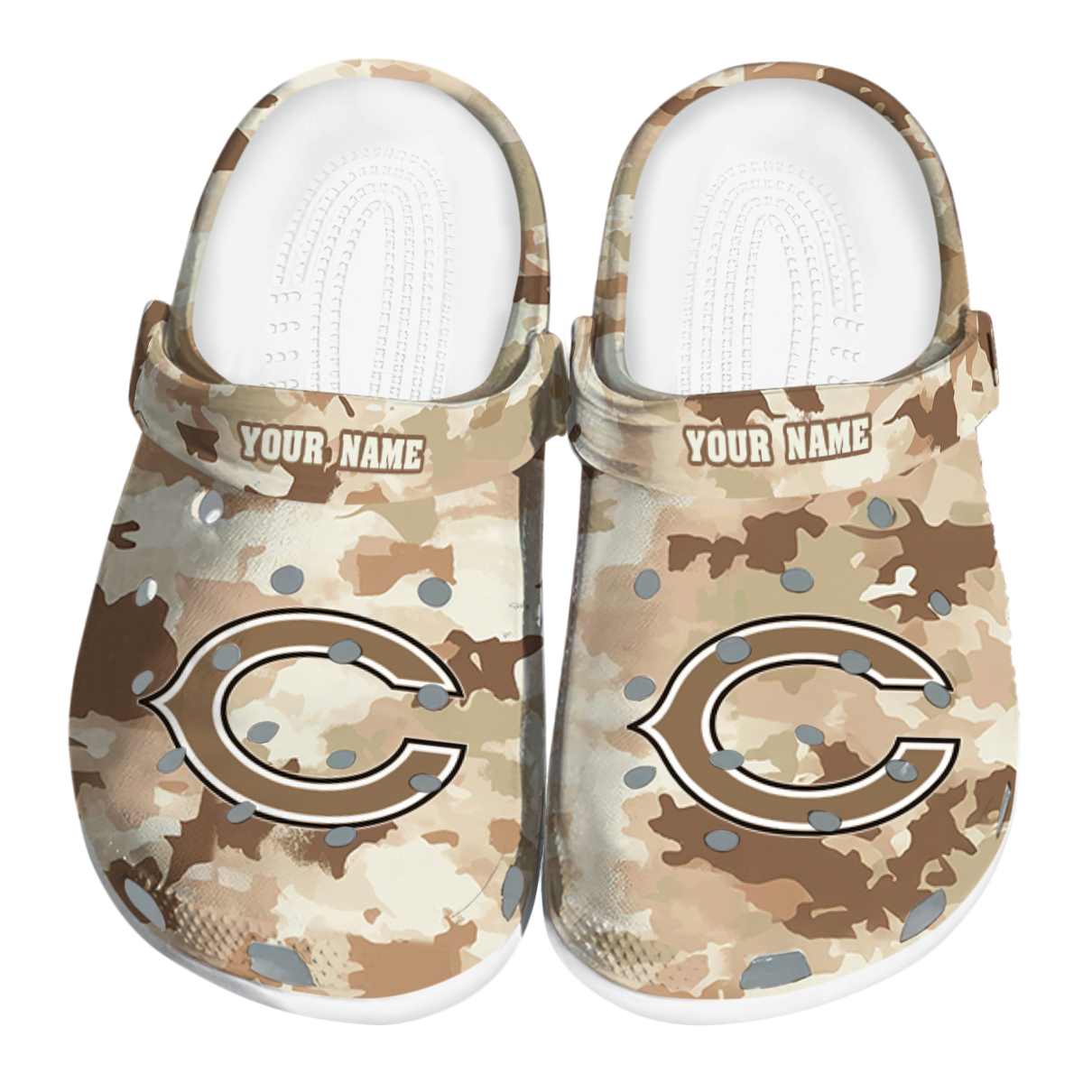 Chicago Bears NFL Sport Crocs Crocband Clogs Shoes Comfortable For Men Women and Kids