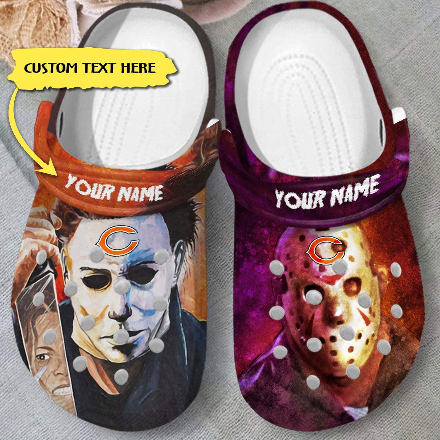 Chicago Bears NFL Sport Crocs Crocband Clogs Shoes Comfortable For Men Women and Kids