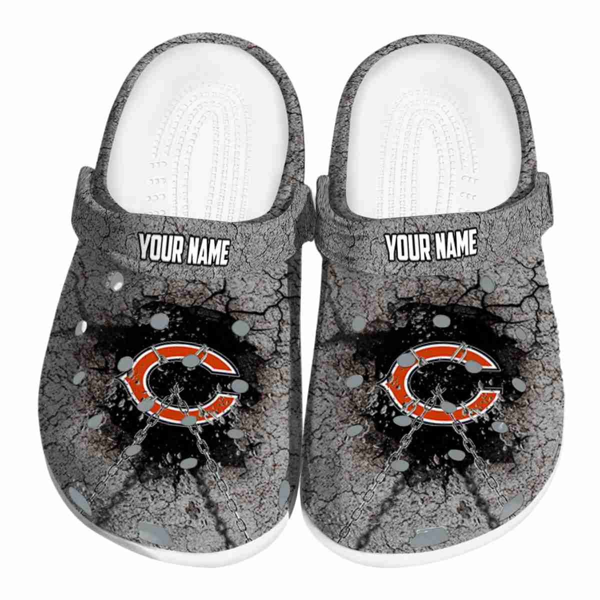 Chicago Bears NFL Sport Crocs Crocband Clogs Shoes Comfortable For Men Women and Kids