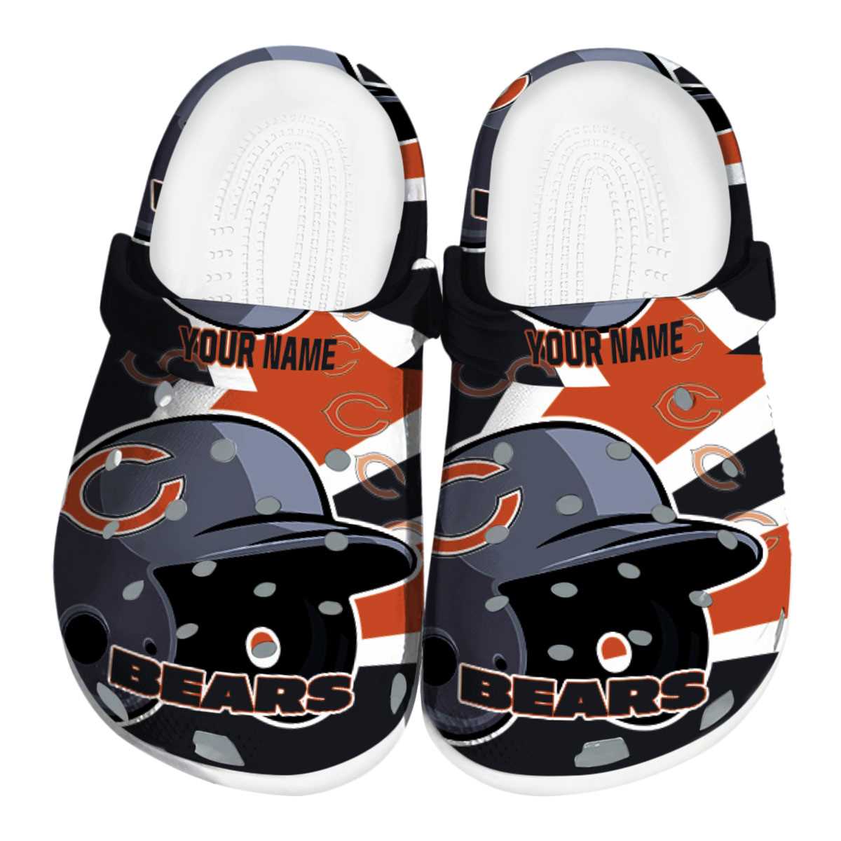 Chicago Bears NFL Sport Crocs Crocband Clogs Shoes Comfortable For Men Women and Kids