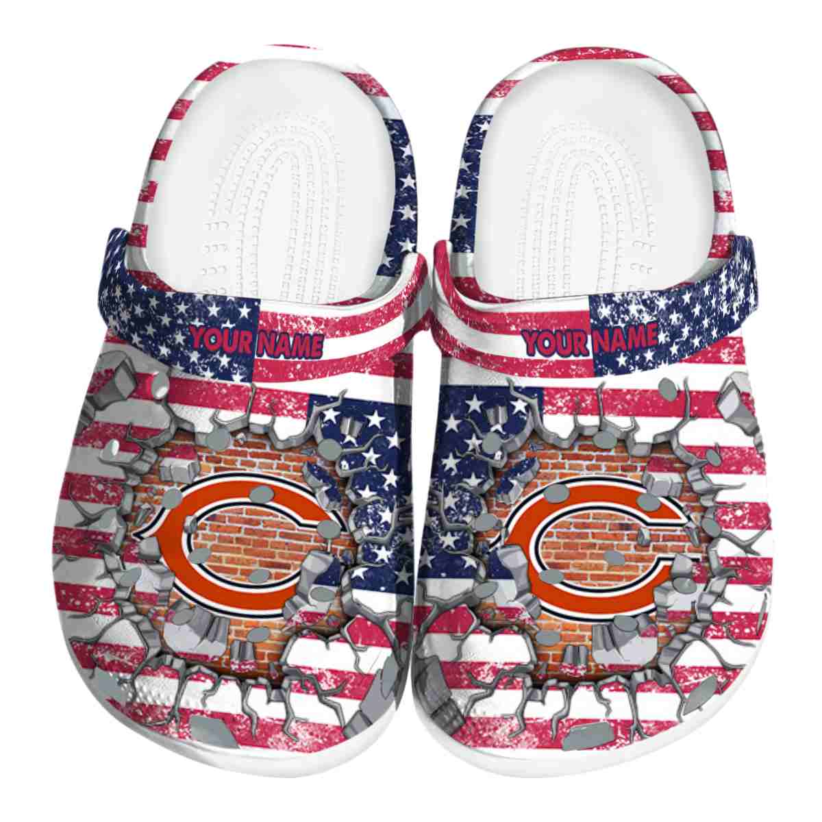 Chicago Bears NFL Sport Crocs Crocband Clogs Shoes Comfortable For Men Women and Kids