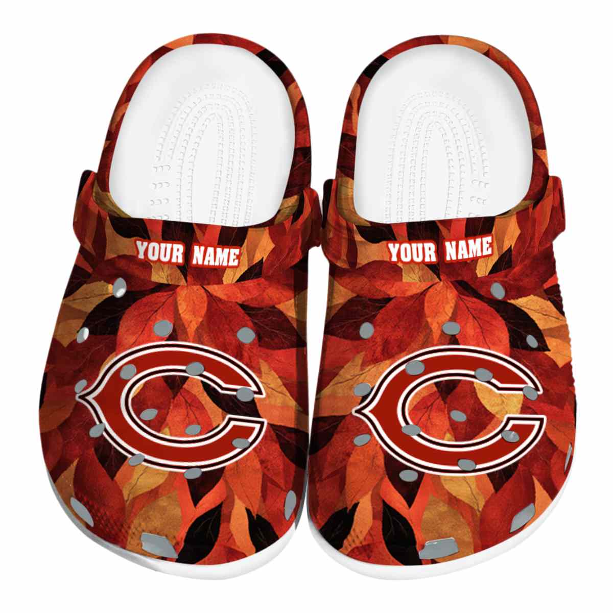 Chicago Bears NFL Sport Crocs Crocband Clogs Shoes Comfortable For Men Women and Kids