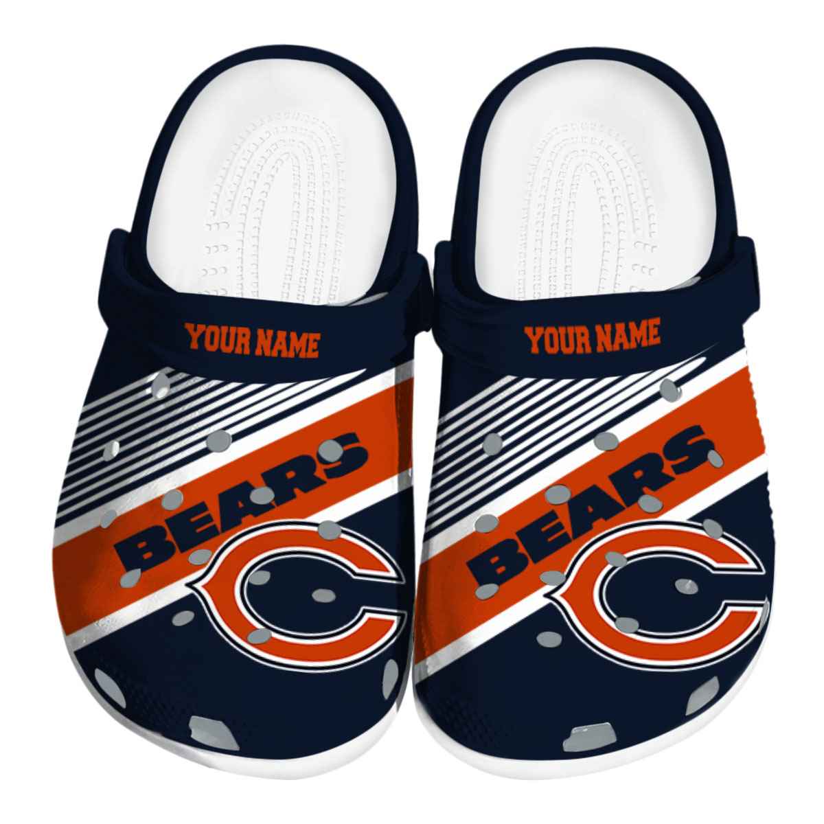 Chicago Bears NFL Sport Crocs Crocband Clogs Shoes Comfortable For Men Women and Kids