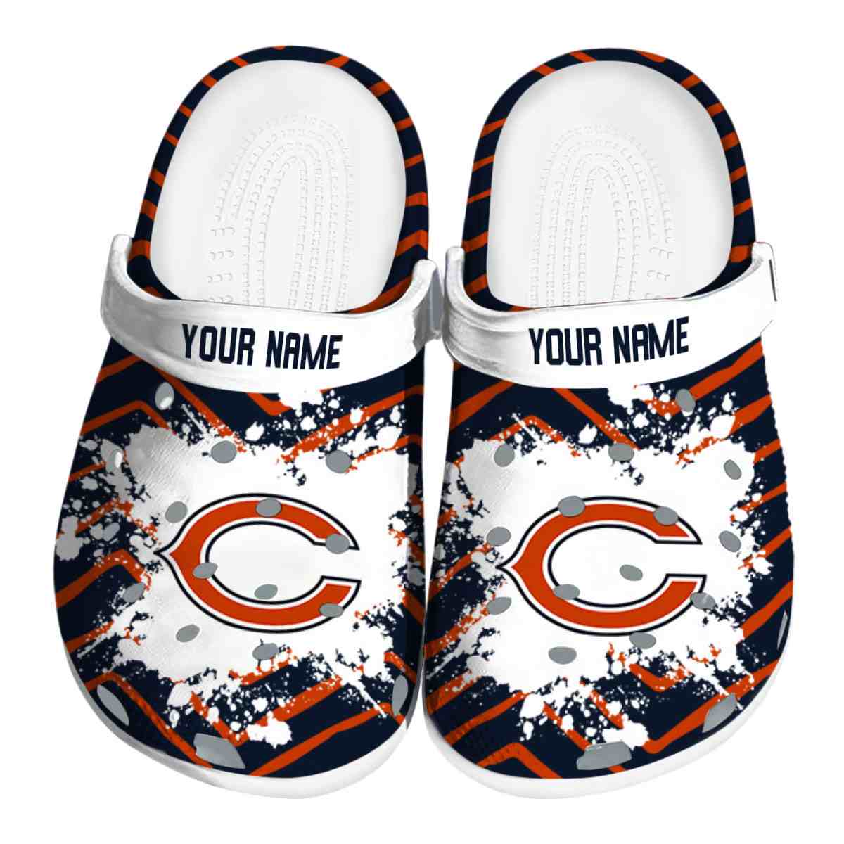 Chicago Bears NFL Sport Crocs Crocband Clogs Shoes Comfortable For Men Women and Kids