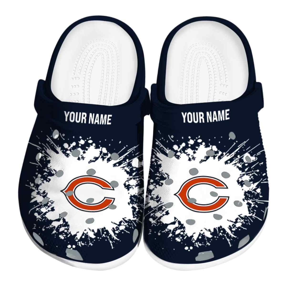 Chicago Bears NFL Sport Crocs Crocband Clogs Shoes Comfortable For Men Women and Kids