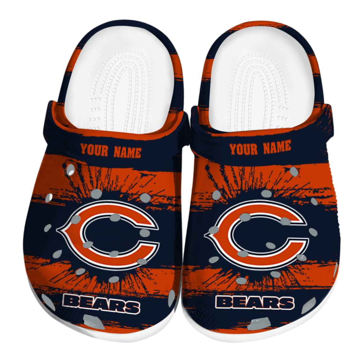 Chicago Bears NFL Sport Crocs Crocband Clogs Shoes Comfortable For Men Women and Kids