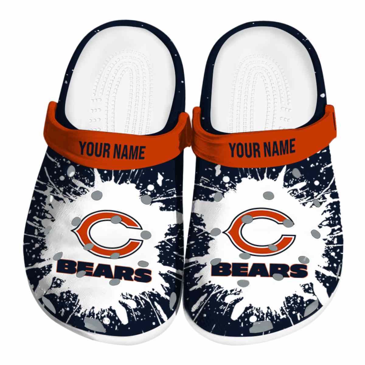 Chicago Bears NFL Sport Crocs Crocband Clogs Shoes Comfortable For Men Women and Kids