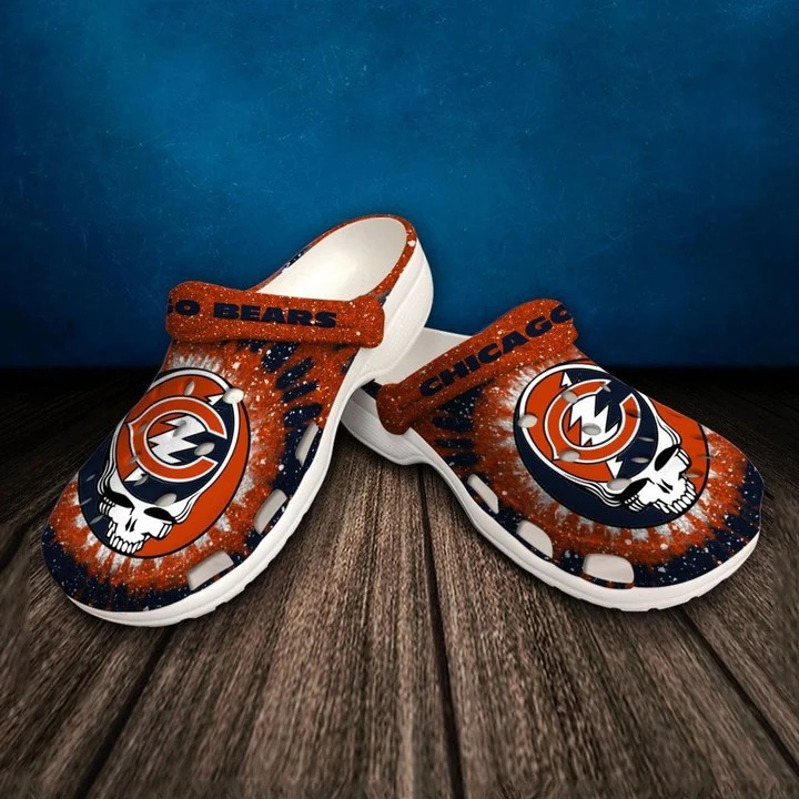 Chicago Bears NFL Sport Crocs Crocband Clogs Shoes Comfortable For Men Women and Kids