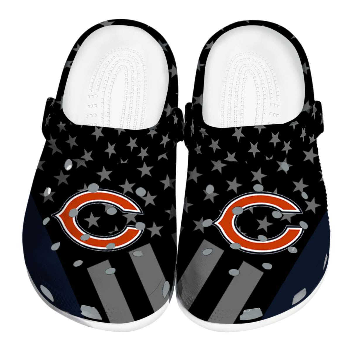Chicago Bears NFL Sport Crocs Crocband Clogs Shoes Comfortable For Men Women and Kids