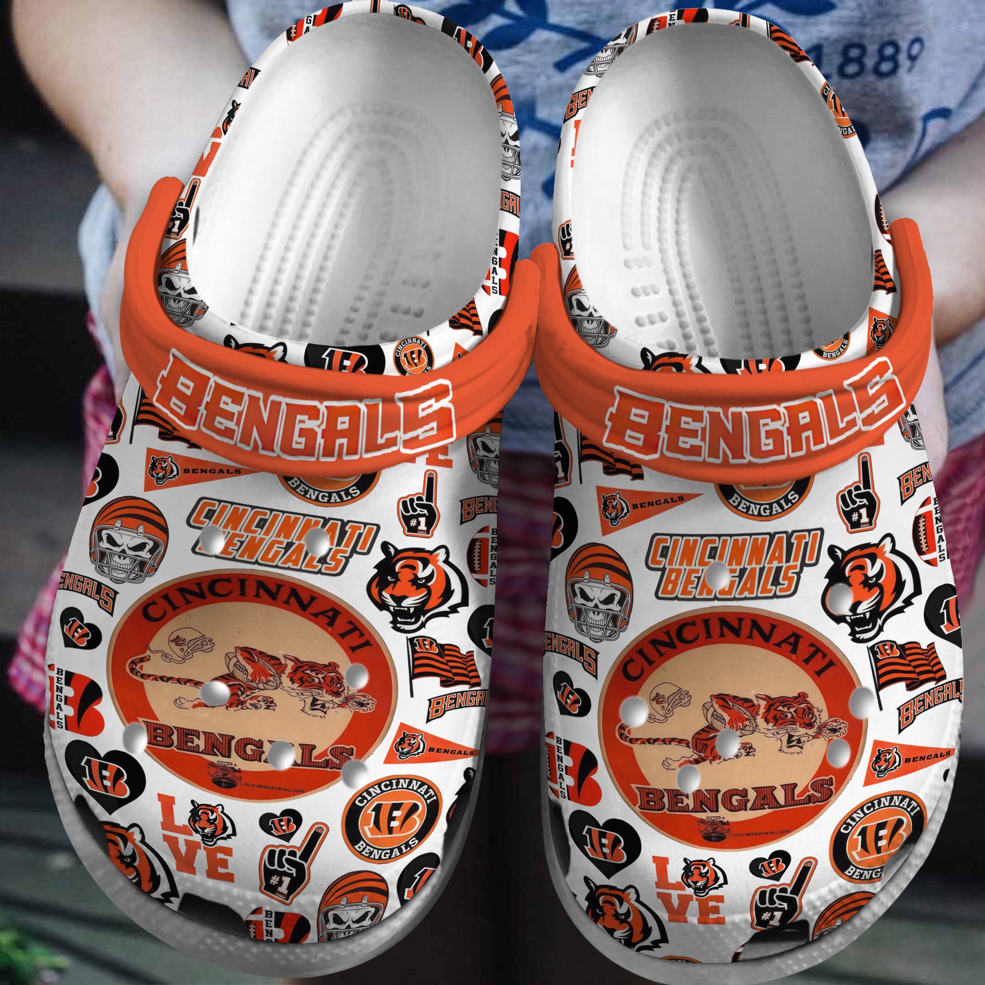 Chicago Bears NFL Sport Crocs Crocband Clogs Shoes Comfortable For Men Women and Kids