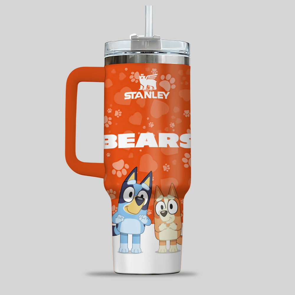 Chicago Bears NFL x Bluey Custom Stanley Cup 40 oz 30 oz Tumbler With HandleTVC2301124 - Image 2