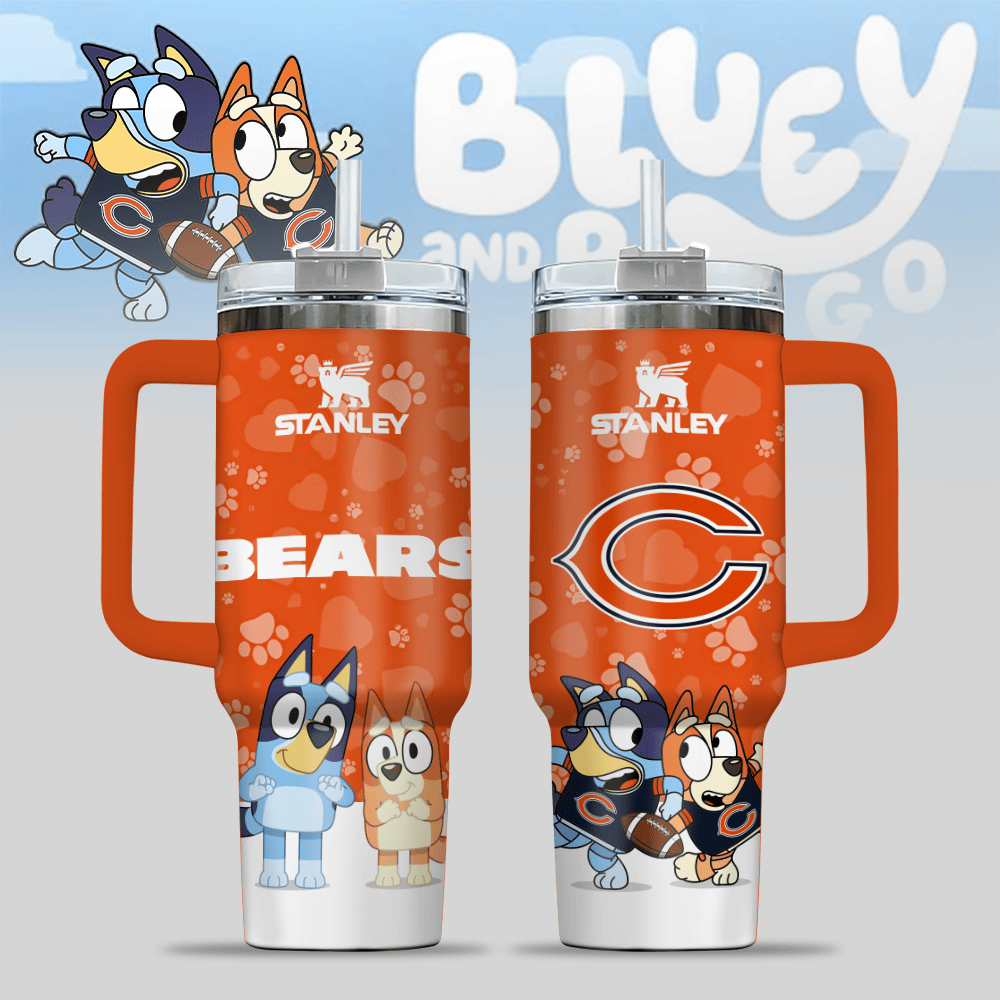 Chicago Bears NFL x Bluey Custom Stanley Cup 40 oz 30 oz Tumbler With HandleTVC2301124