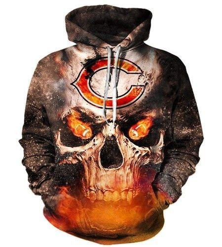 Chicago Bears Orange 3D All Over Print Hoodie, Zip Hoodie
