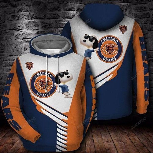 Chicago Bears Snoopy 3D All Over Print Hoodie, Zip Hoodie