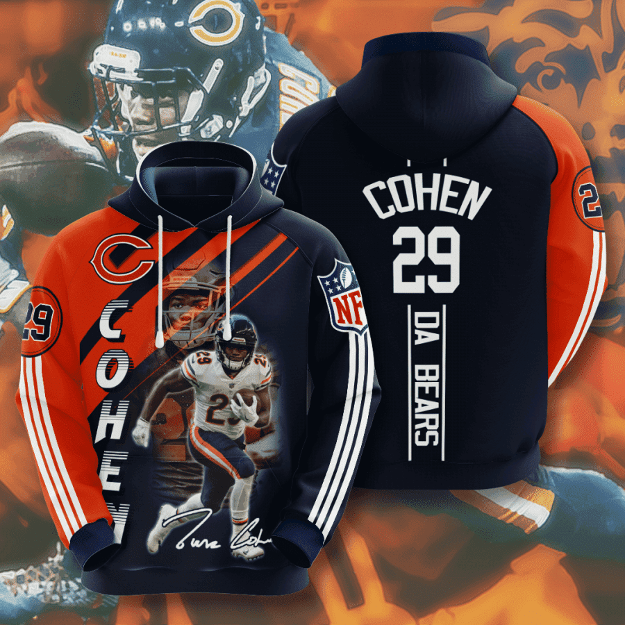 Chicago Bears TARIK COHEN 3D All Over Print Hoodie, Zip Hoodie