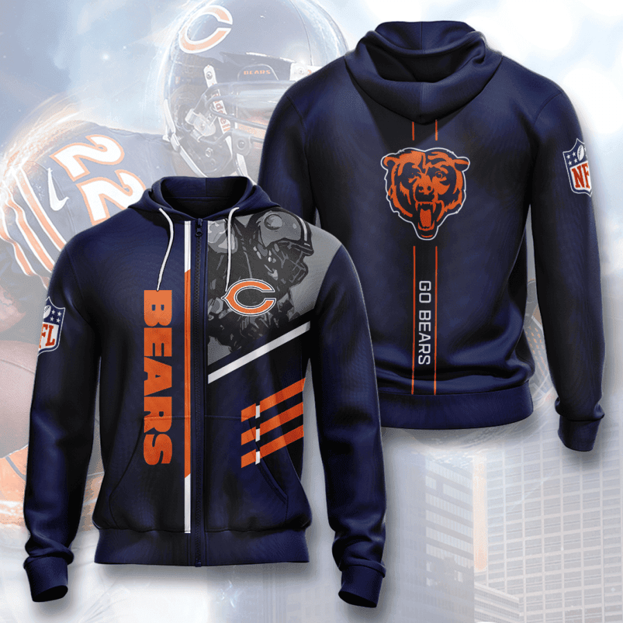 Chicago Bears Team 3D All Over Print Hoodie, Zip Hoodie
