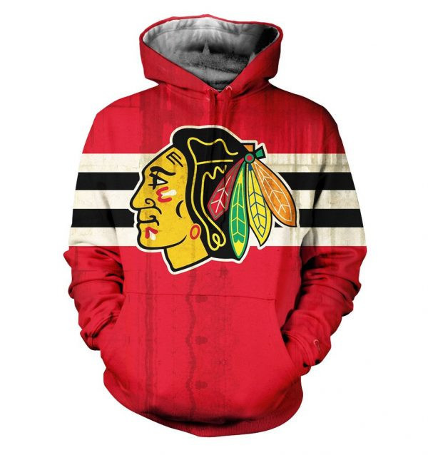 Chicago Blackhawks 3D All Over Print Hoodie, Zip Hoodie