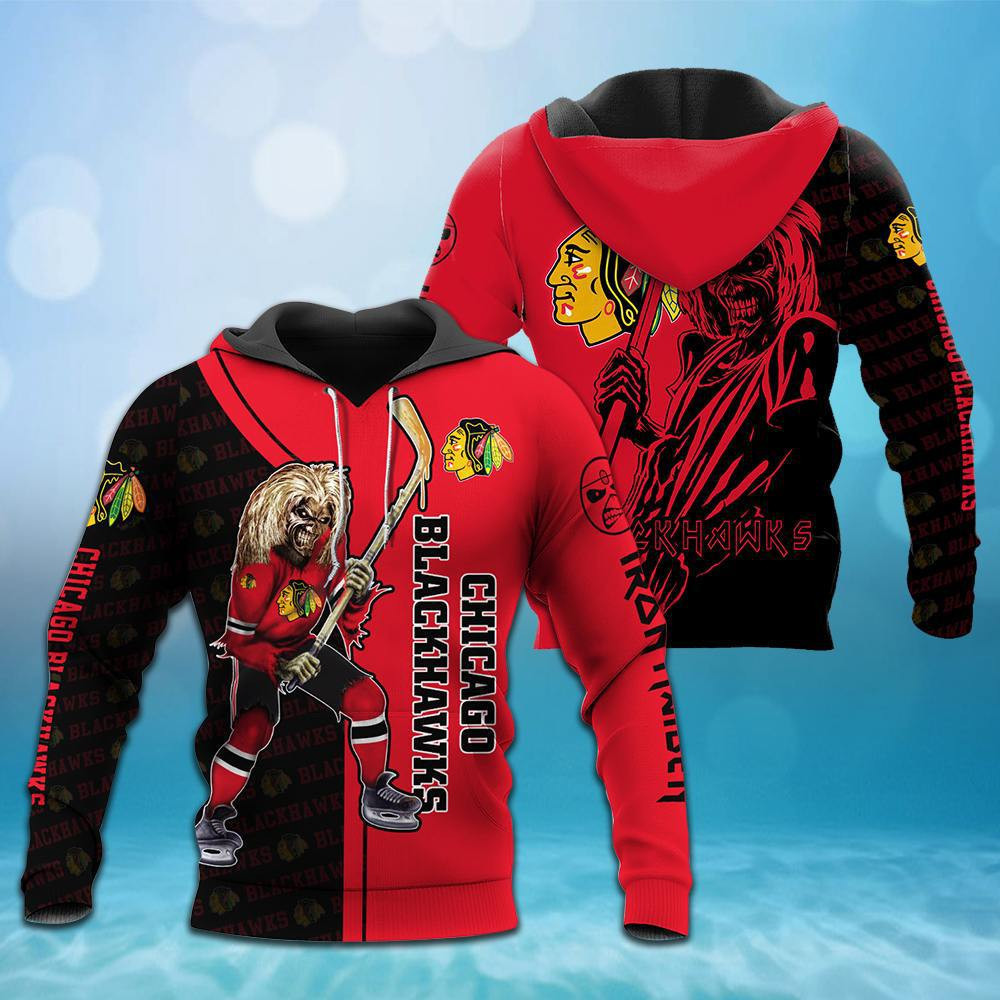 Chicago Blackhawks 3D All Over Print Hoodie, Zip Hoodie