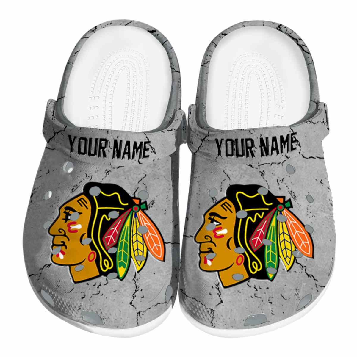 Chicago Blackhawks NHL Sport Crocs Crocband Clogs Shoes Comfortable For Men Women and Kids
