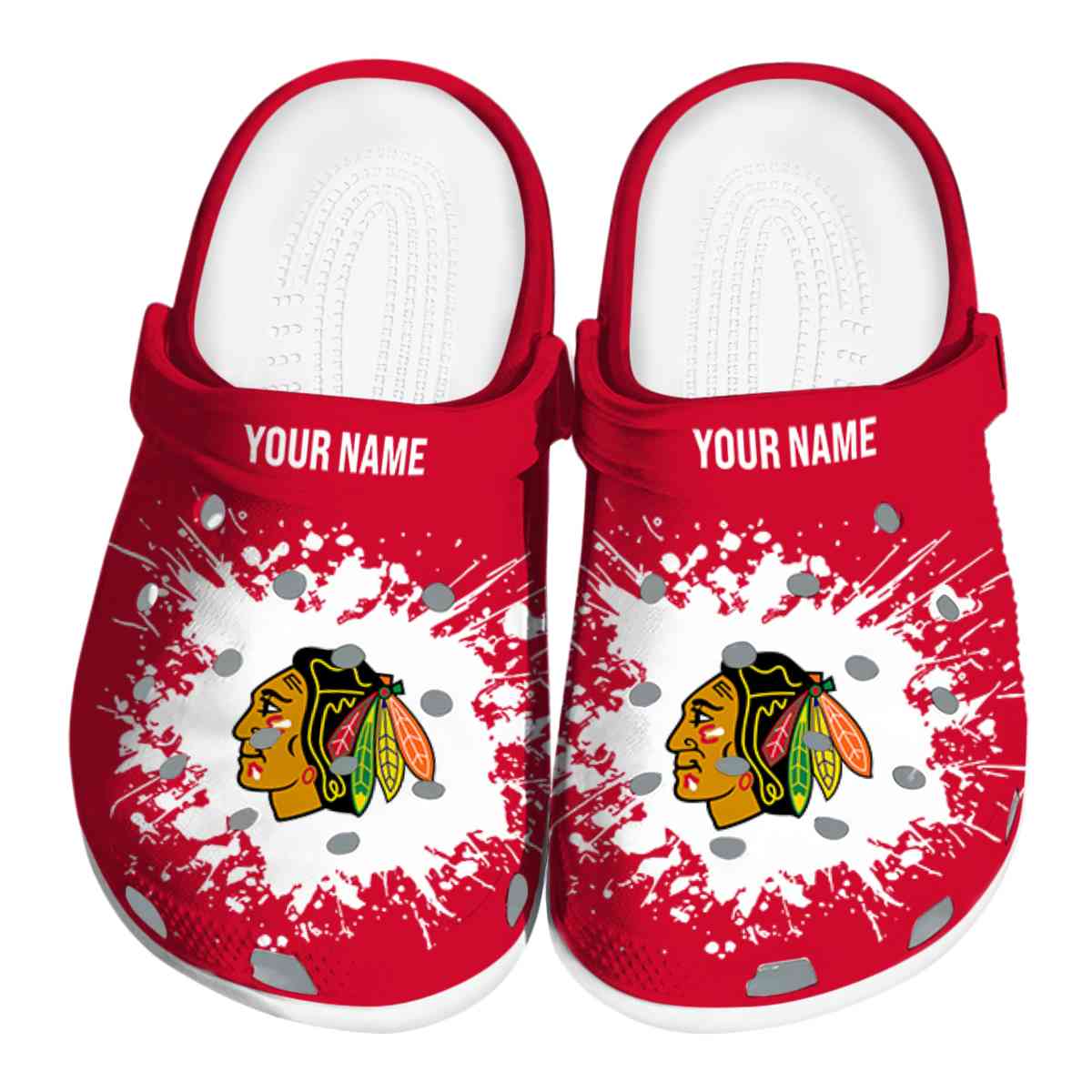 Chicago Blackhawks NHL Sport Crocs Crocband Clogs Shoes Comfortable For Men Women and Kids