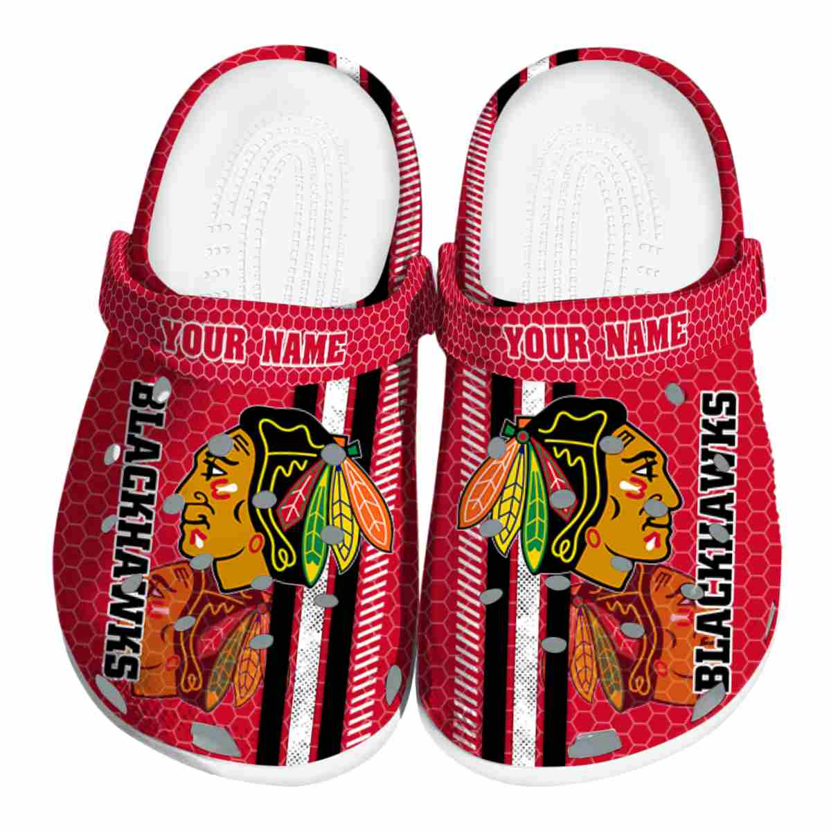 Chicago Blackhawks NHL Sport Crocs Crocband Clogs Shoes Comfortable For Men Women and Kids