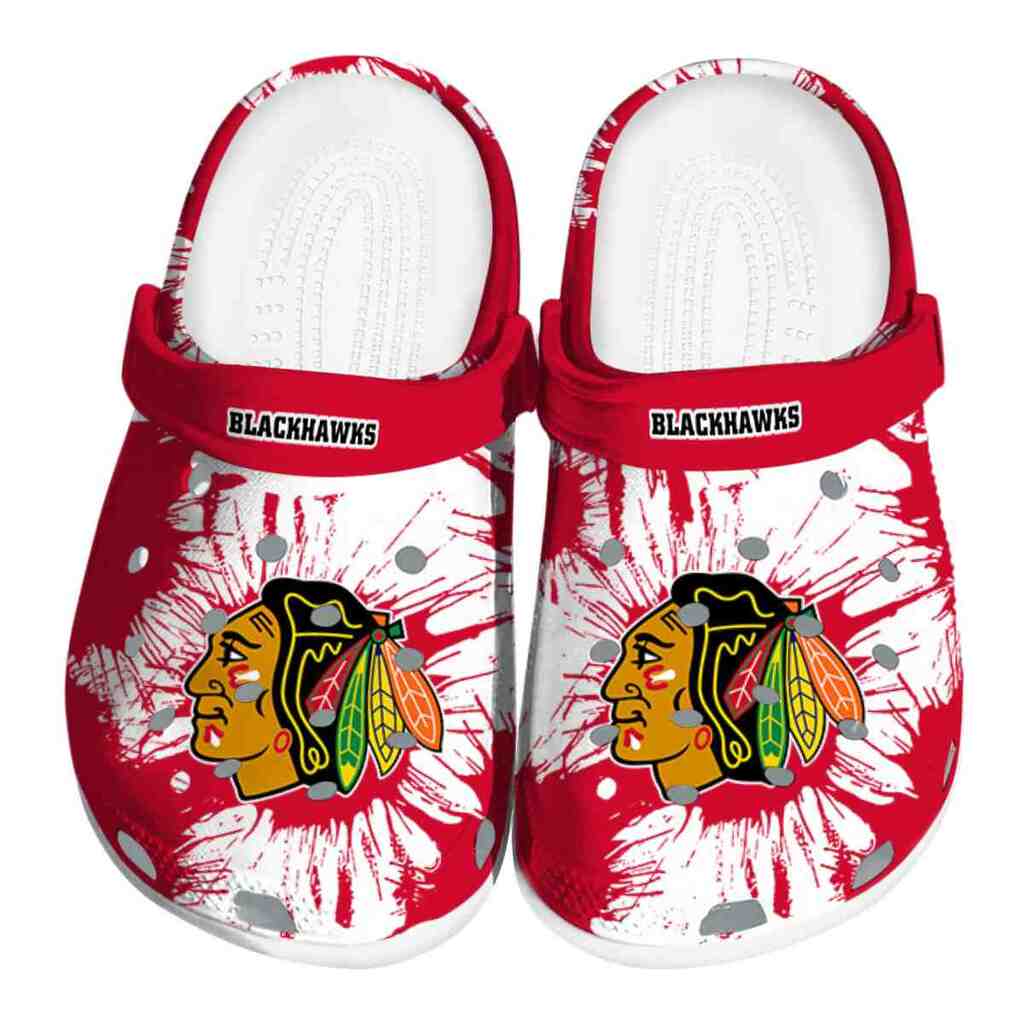 Chicago Blackhawks Splatter Graphics ClogTVC1801864