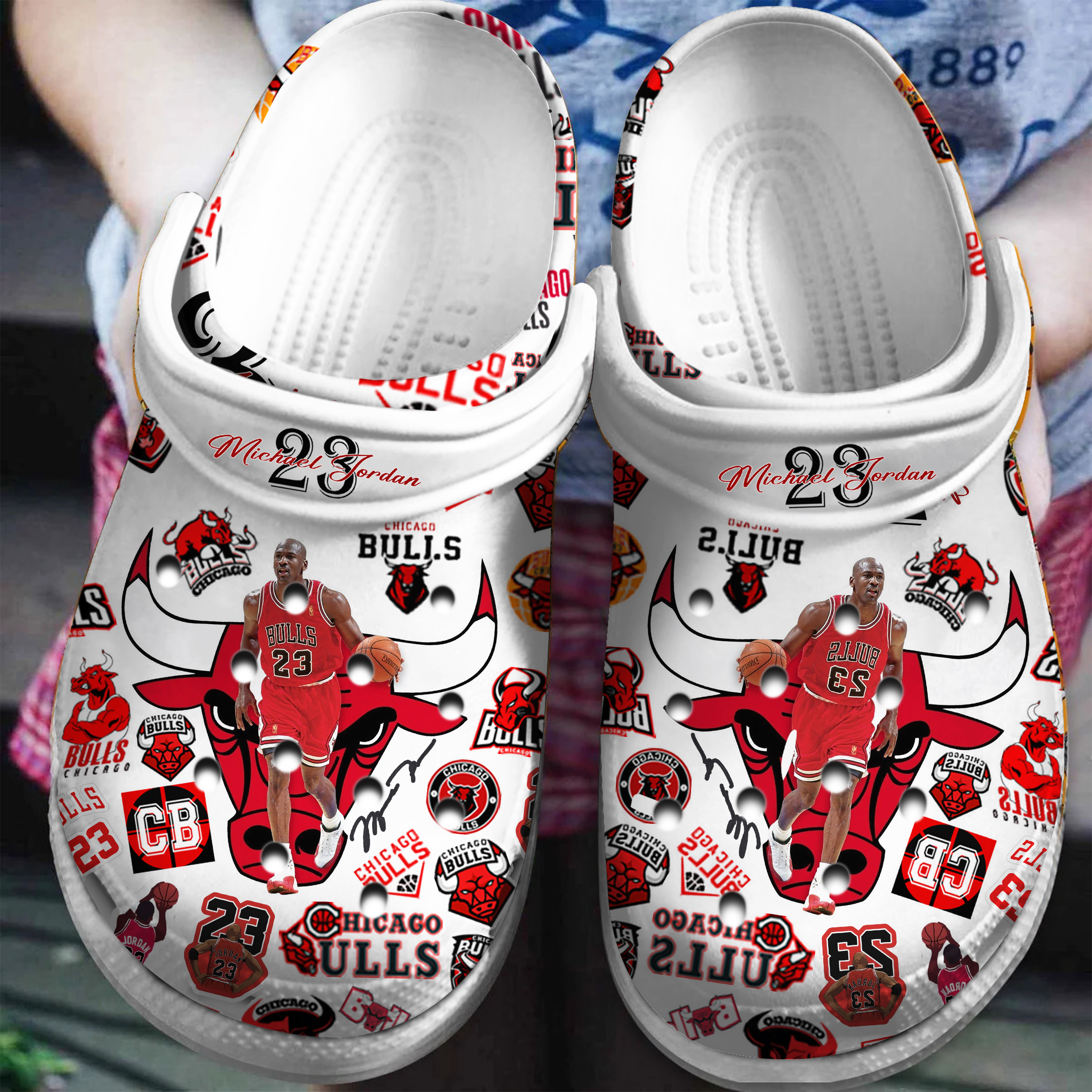 Chicago Bulls NBA Sport Crocs Clogs Shoes Crocband Custom Name For Men Women and Kids