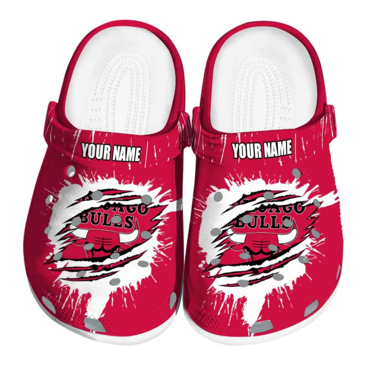Chicago Bulls NBA Sport Crocs Crocband Clogs Shoes Comfortable For Men Women and Kids