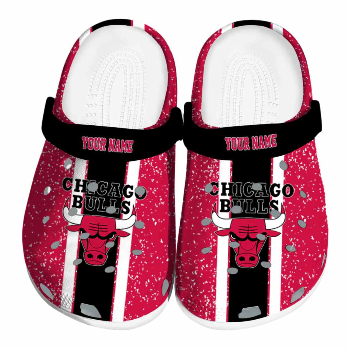 Chicago Bulls NBA Sport Crocs Crocband Clogs Shoes Comfortable For Men Women and Kids
