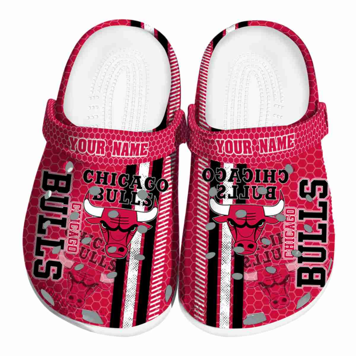 Chicago Bulls NBA Sport Crocs Crocband Clogs Shoes Comfortable For Men Women and Kids