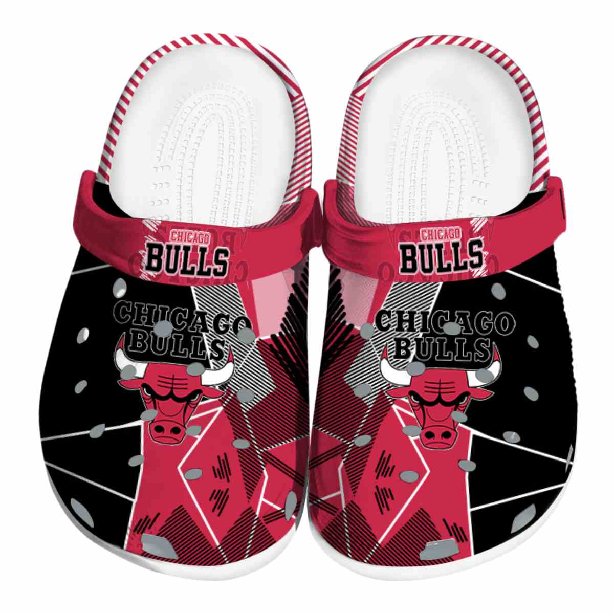 Chicago Bulls NBA Sport Crocs Crocband Clogs Shoes Comfortable For Men Women and Kids