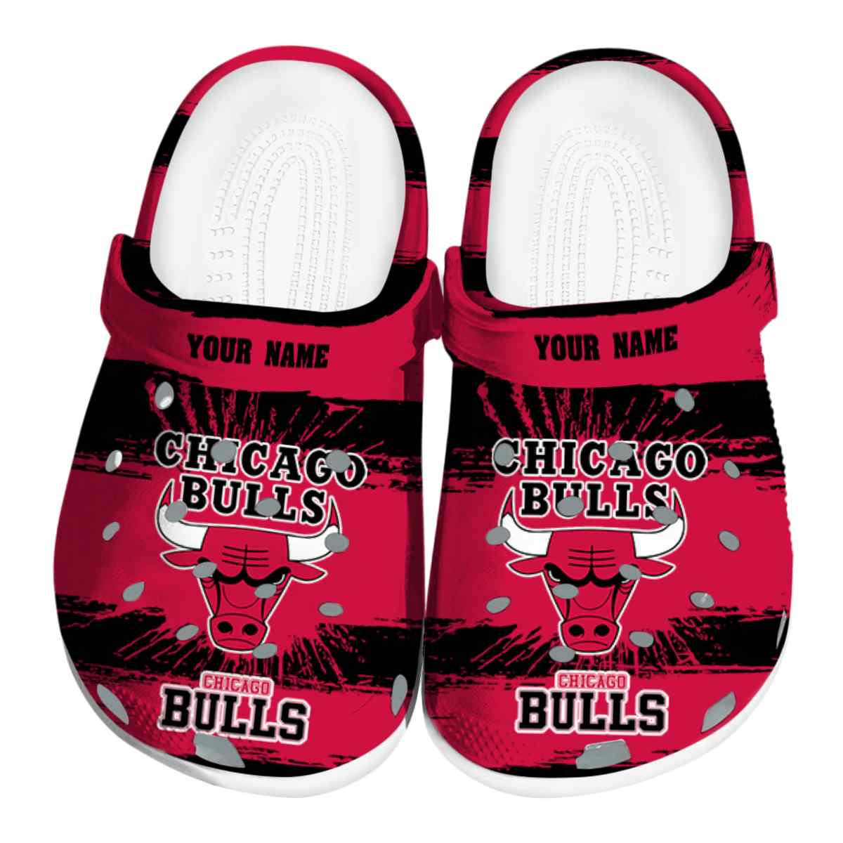 Chicago Bulls NBA Sport Crocs Crocband Clogs Shoes Comfortable For Men Women and Kids