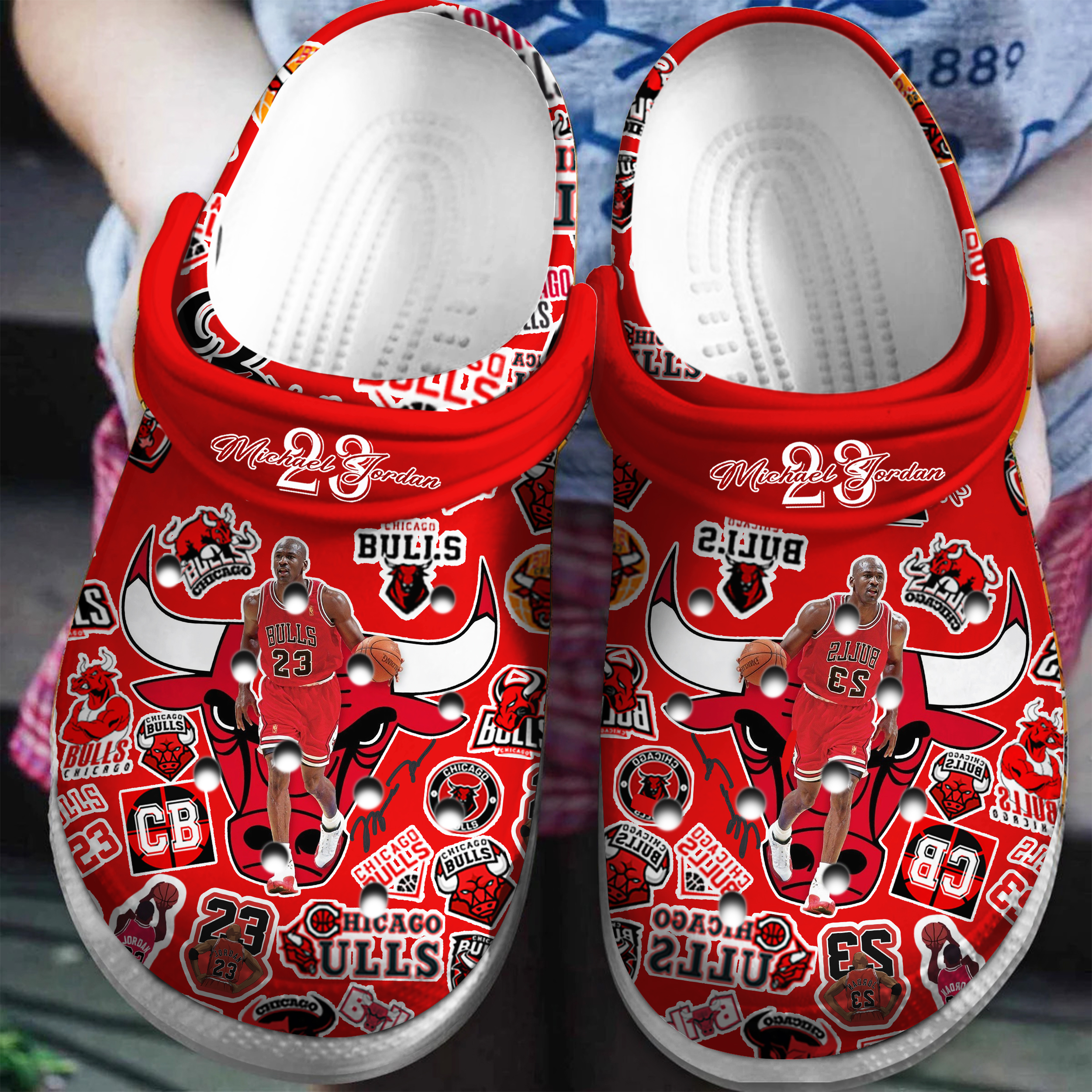 Chicago Bulls NBA Sport Crocs Crocband Shoes Clogs Custom Name For Men Women and Kids