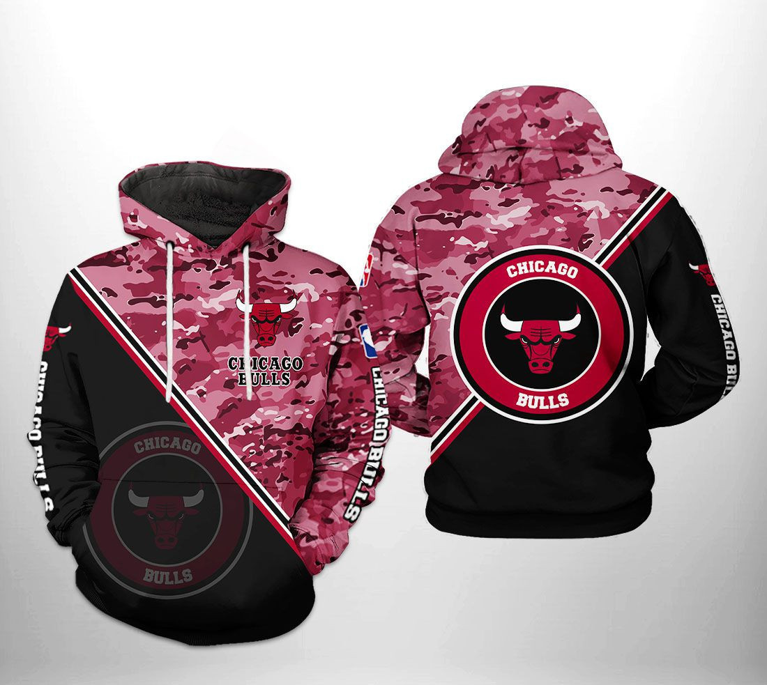 Chicago Bulls NBA US Camo Team 3D All Over Print Hoodie, Zip Hoodie