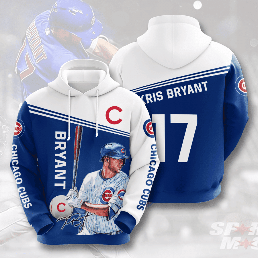 Chicago Cubs Kris Bryant 17 3D All Over Print Hoodie, Zip Hoodie