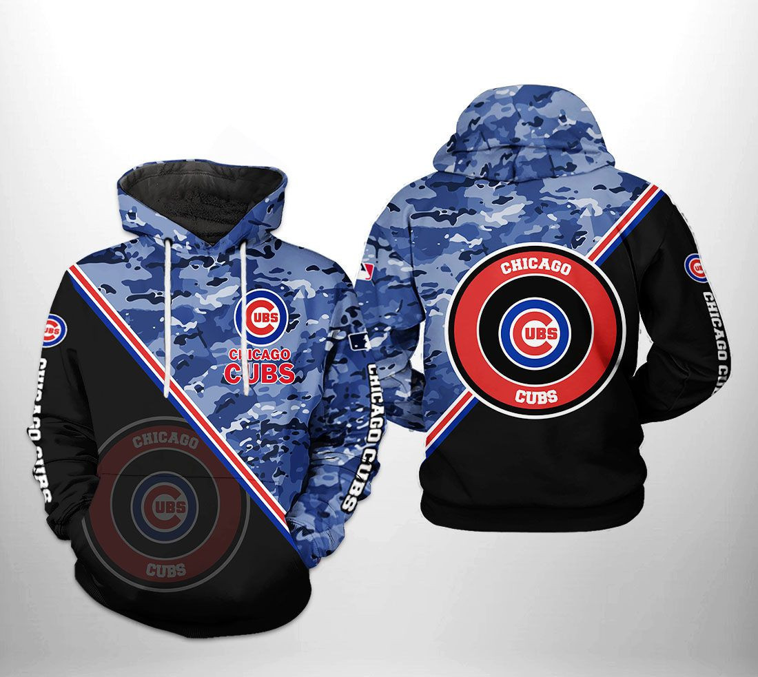 Chicago Cubs MLB Camo Team 3D All Over Print Hoodie, Zip Hoodie