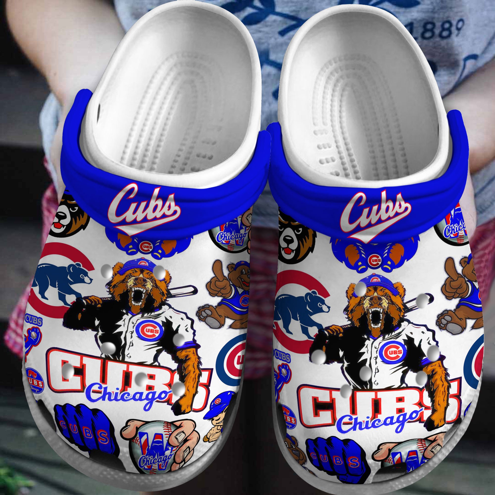 Chicago Cubs MLB Sport Crocs Crocband Clogs Shoes Comfortable For Men Women and Kids