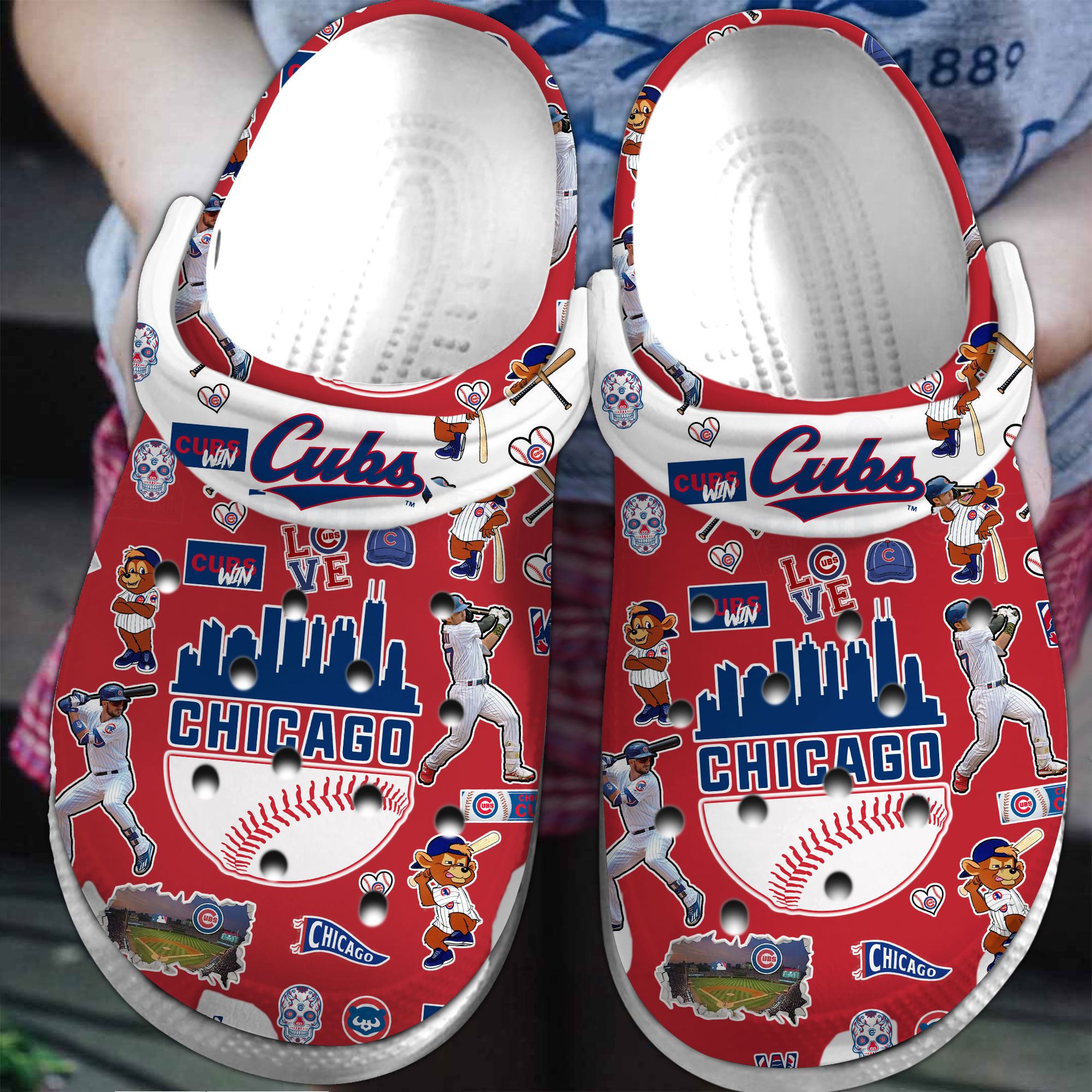 Chicago Cubs MLB Sport Crocs Crocband Clogs Shoes Comfortable For Men Women and Kids