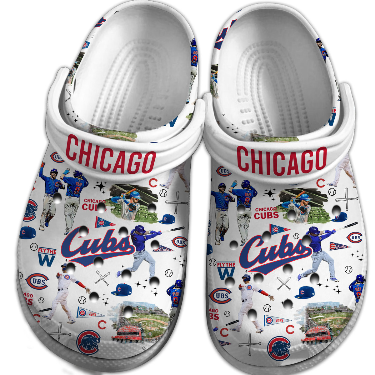 Chicago Cubs MLB Sport Crocs Crocband Clogs Shoes Comfortable For Men Women and Kids