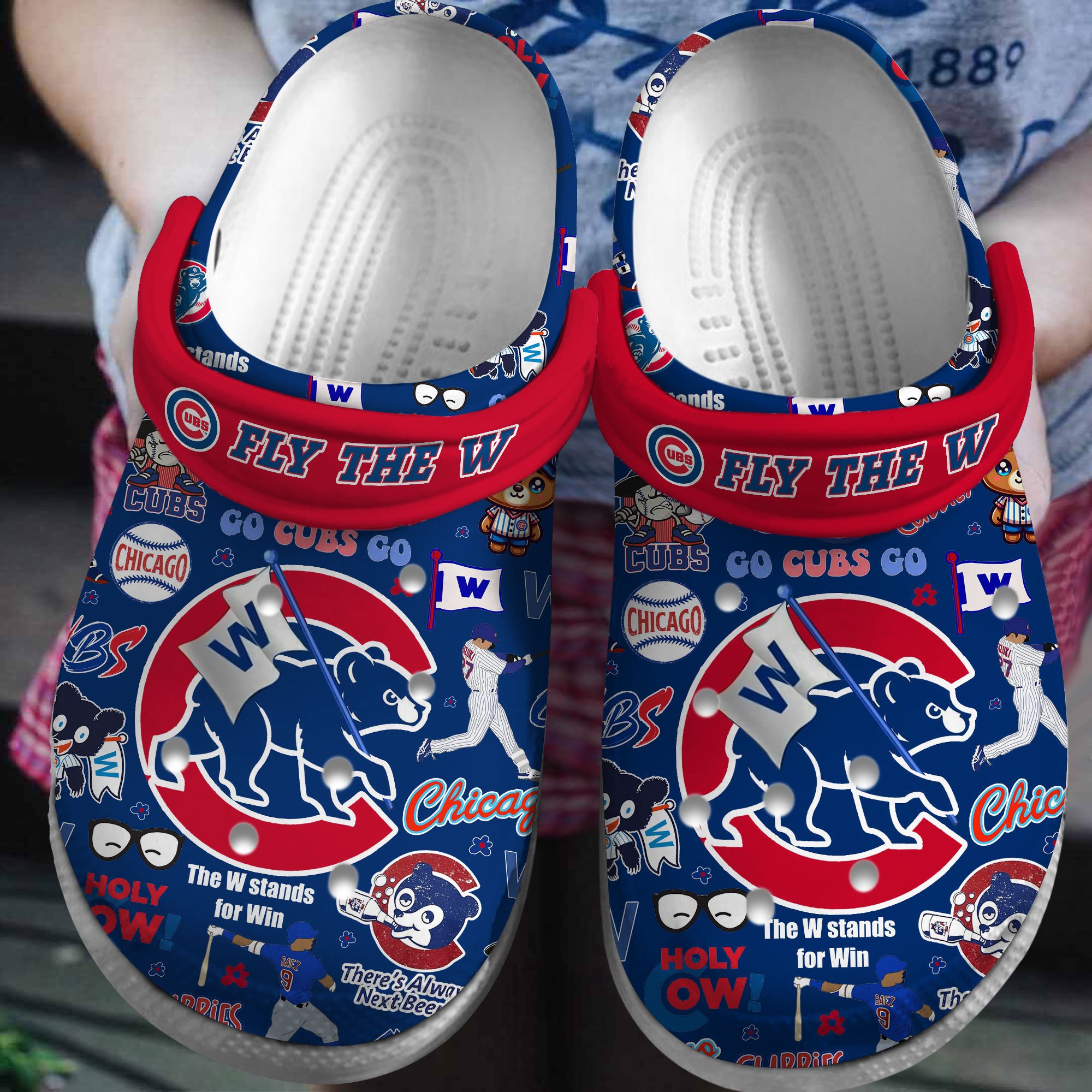 Chicago Cubs MLB Sport Crocs Crocband Clogs Shoes Comfortable For Men Women and Kids