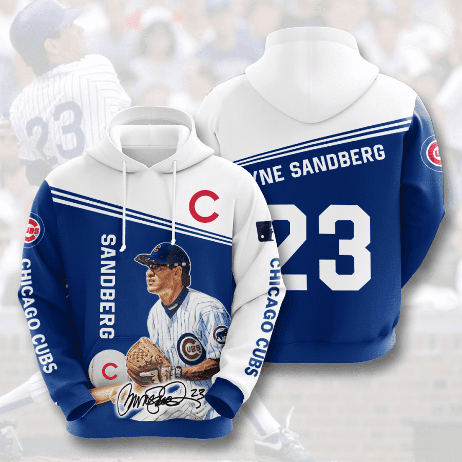 CHICAGO CUBS Ryne Sandberg 3D All Over Print Hoodie, Zip Hoodie