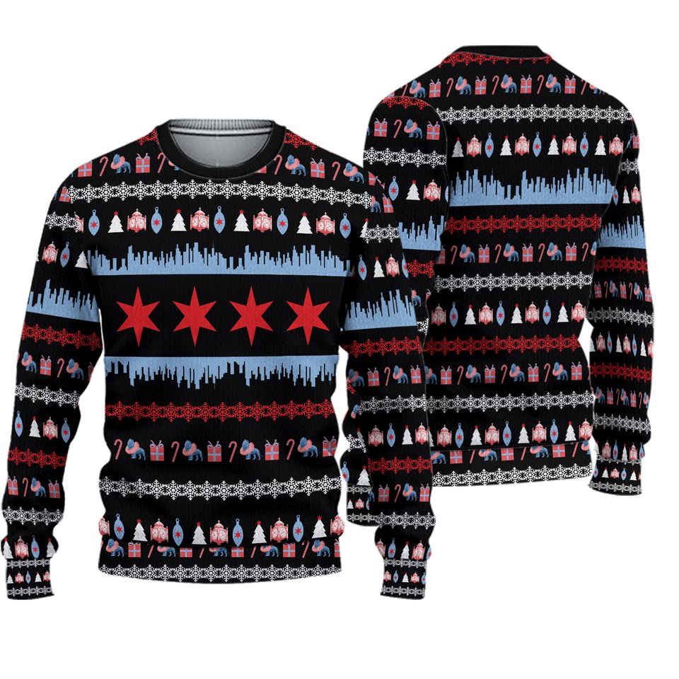 Chicago Ugly Christmas Sweater Sweatshirt
