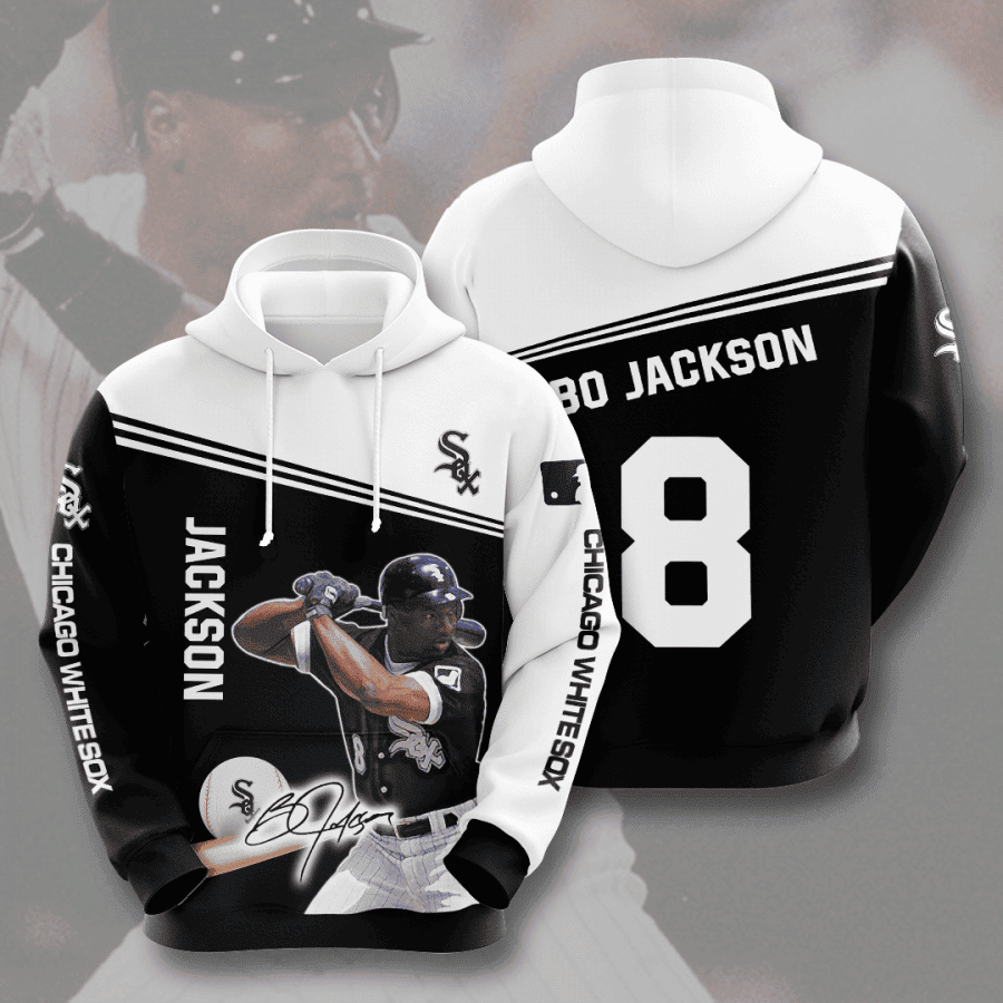 CHICAGO WHITE SOX Bo Jackson 3D All Over Print Hoodie, Zip Hoodie