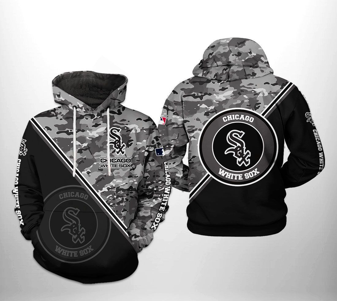 Chicago White Sox MLB Camo Team 3D All Over Print Hoodie, Zip Hoodie