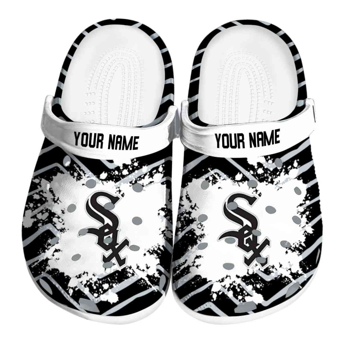 Chicago White Sox MLB Sport Crocs Crocband Clogs Shoes Comfortable For Men Women and Kids