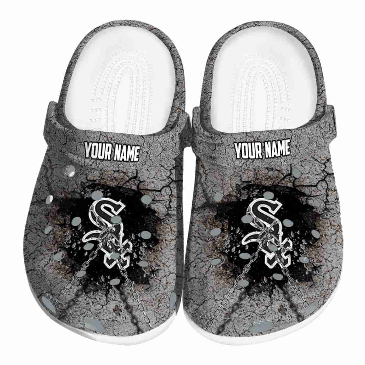 Chicago White Sox MLB Sport Crocs Crocband Clogs Shoes Comfortable For Men Women and Kids