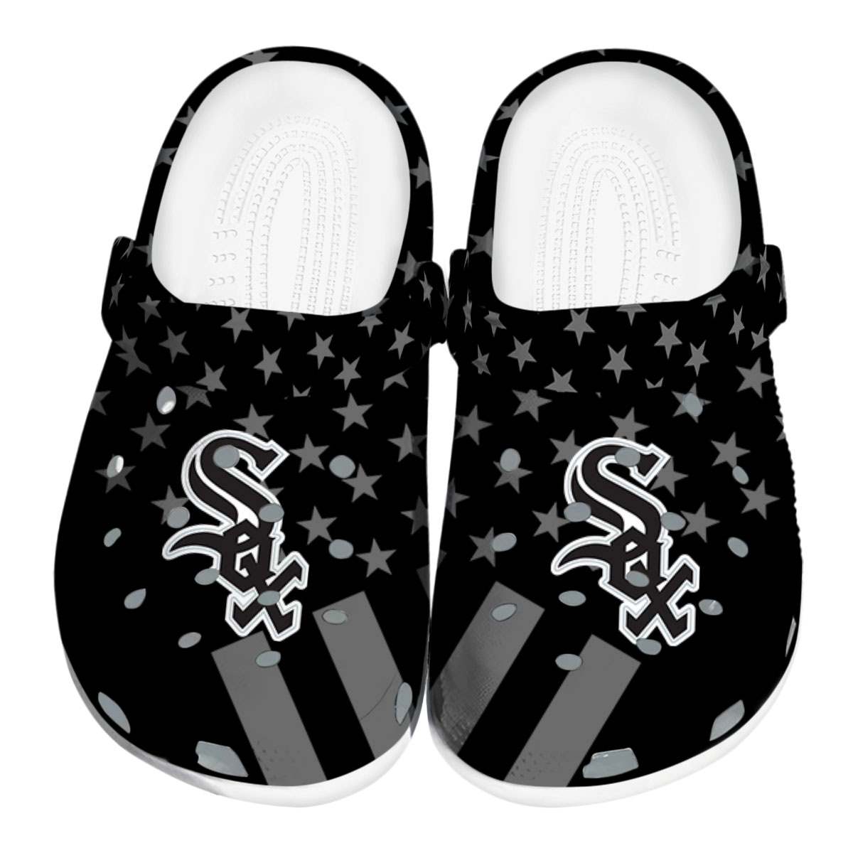 Chicago White Sox MLB Sport Crocs Crocband Clogs Shoes Comfortable For Men Women and Kids