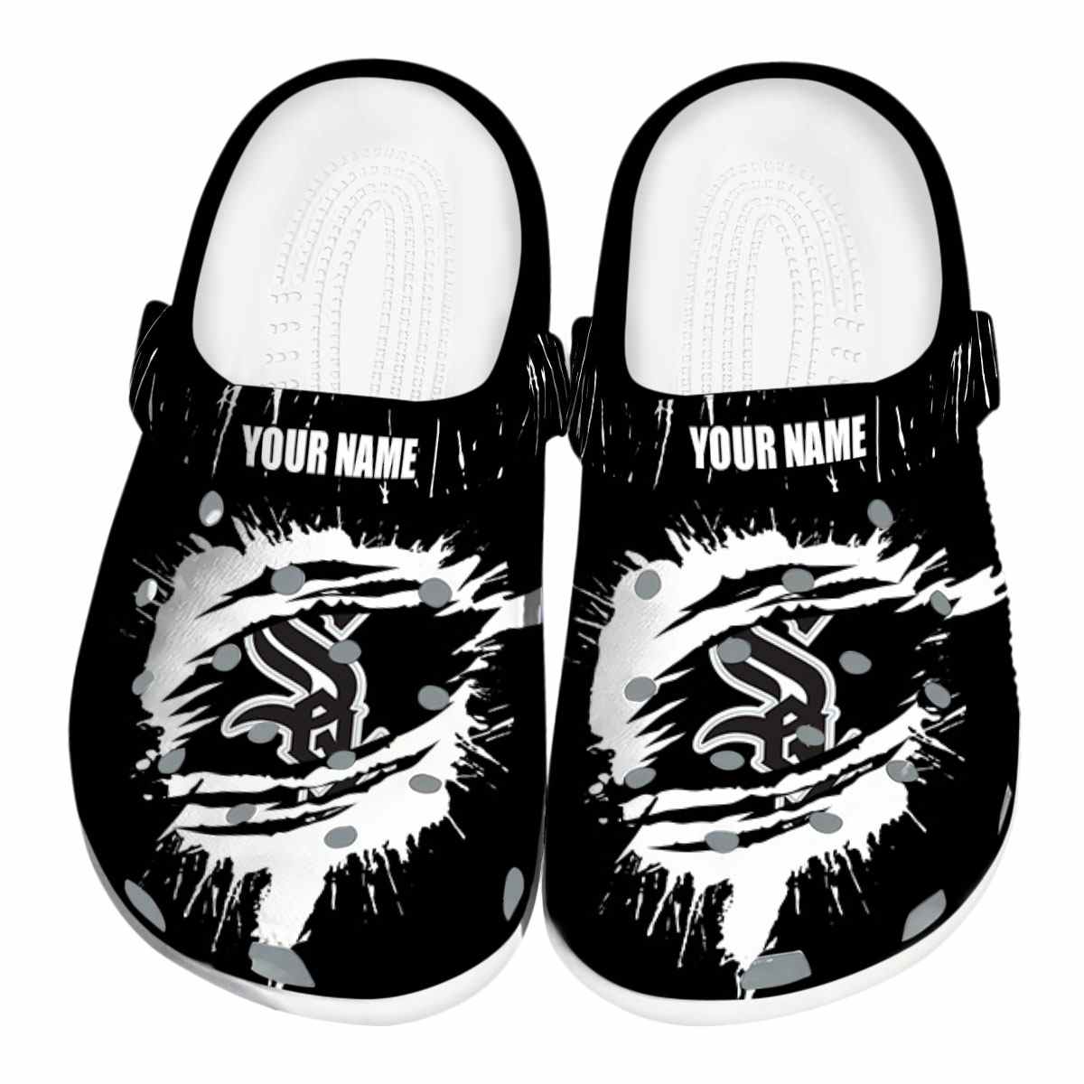 Chicago White Sox MLB Sport Crocs Crocband Clogs Shoes Comfortable For Men Women and Kids